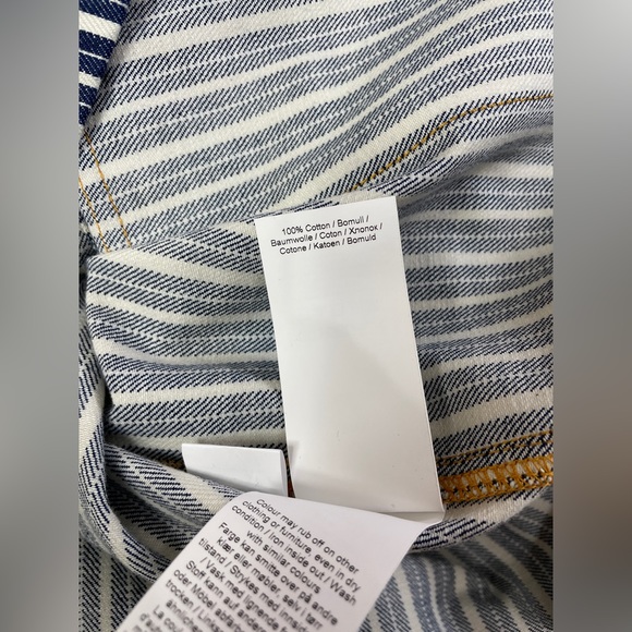 NWT Ganni Mixed Stripe Organic Cotton Denim Jacket - Picture 8 of 8